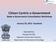 Citizen Centric e-Government by DIT - eGovReach