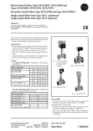 Electric Control Valves Types 3213/5857, 3213/5824 and Types ...