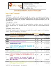 Oferta de disciplinas eletivas do 1º Semestre de 2012 - Escola de ...