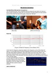 Michael Franks - Studio Techniques: Microphone Comparison ...