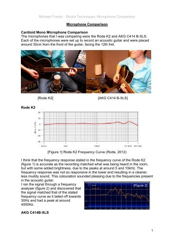 Michael Franks - Studio Techniques: Microphone Comparison ...