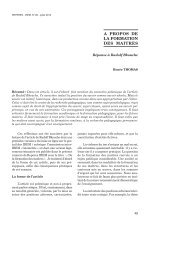 A propos de la formation des maitres : rÃ©ponse Ã  Rudolf Bkouche