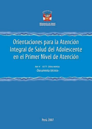 Orientaciones para la atenciÃ³n integral de salud del adolescente en el