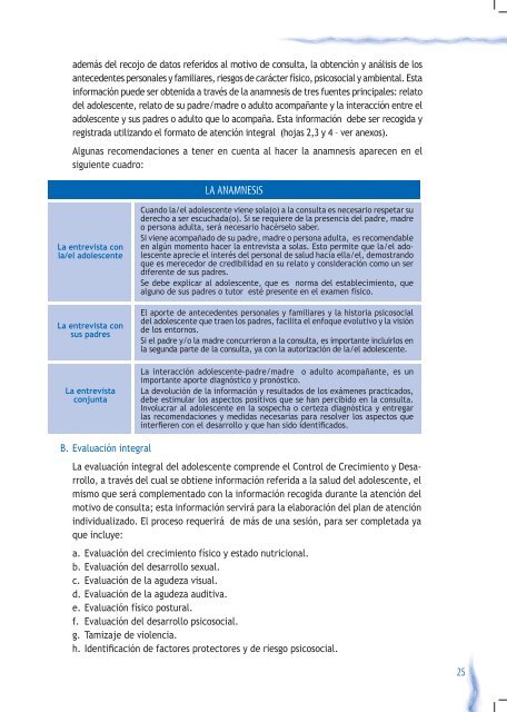 Orientaciones para la atenciÃ³n integral de salud del adolescente en el