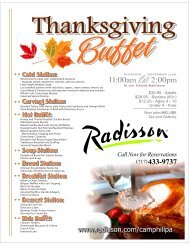 Thanksgiving Buffet - Radisson.com