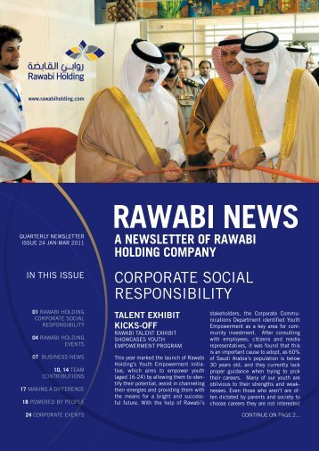 CORPORATE SOCIAL RESPONSIBILITY - Rawabi Holding