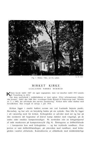 BIRKET KIRKE - Nationalmuseet