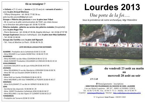 Lourdes 2013 - DiocÃ¨se de Sens-Auxerre
