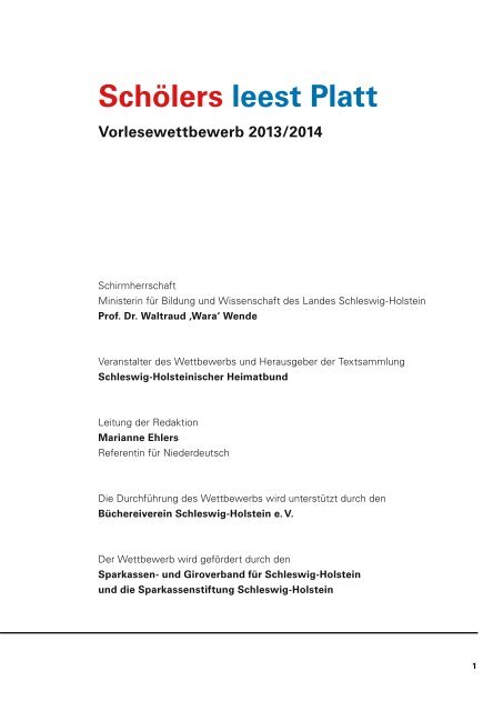 3. und 4. Klasse - Schleswig-Holsteinischer Heimatbund eV