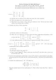 Review Problems for Math 290 Exam 1 First Exam is on Thursday ...