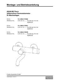 Montage- und Betriebsanleitung - Franke