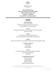 Bar & Billiard Room Lunch and Dinner Festive Buffet Menu 13th to ...