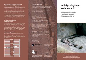 Nedstyrtningsfare ved murværk - Statens Byggeforskningsinstitut