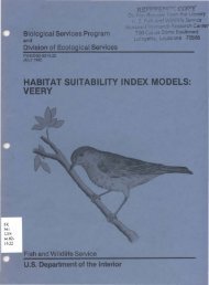 Habitat suitability index models: veery - USGS National Wetlands ...