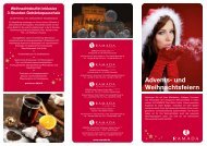 Flyer: Advents- und Weihnachtsfeiern - Ramada Hotels