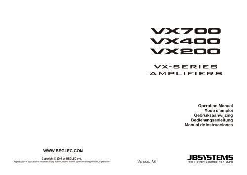 VX-SERIES AMPLIFIERS