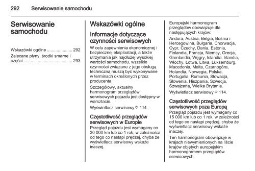 Opel Zafira Tourer 2013.5 â Instrukcja obsÅugi â Opel Polska