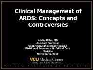 Clinical Management of ARDS: Concepts and Controversies