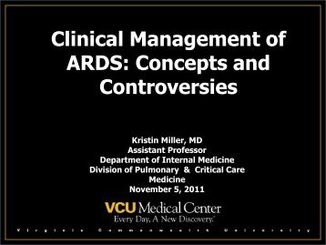 Clinical Management of ARDS: Concepts and Controversies