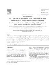 HPLC analysis of anti-malaria agent, chloroquine in blood and ...