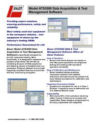 Model ATS3000 Data Acquisition & Test Management ... - Bauer, Inc.