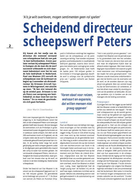 Scheidend directeur scheepswerf Peters - Twentevisie