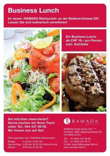 Flyer Business Lunch A5 RZ.indd - Ramada Hotels