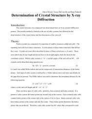 Determination of Crystal Structure by X-ray Diffraction