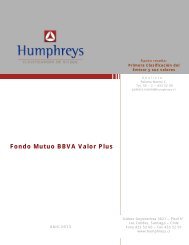 Fondo Mutuo BBVA Valor Plus - Humphreys