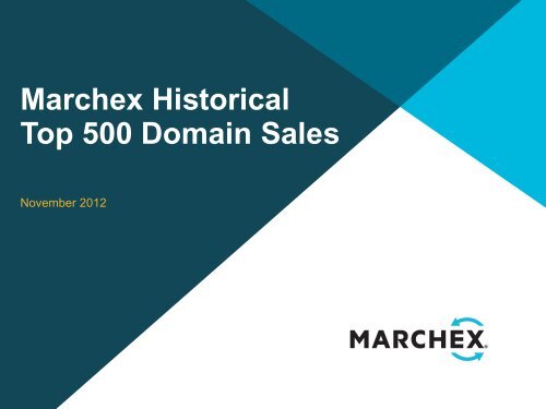 A list of the top 500 Marchex domain sales - Domain Name Journal