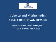 Science and Mathematics Education: the way forward