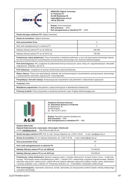 Elektronika 2011-06 II.pdf - Instytut SystemÃ³w Elektronicznych ...