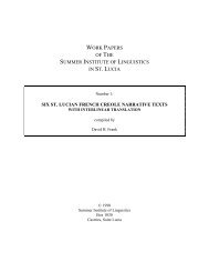 Six St Lucian French Creole Narrative Texts - Saint Lucian Creole ...