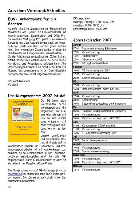 mach mit Ausgabe 04.2006 - Turngemeinde MÃ¼nster von 1862 e.V.