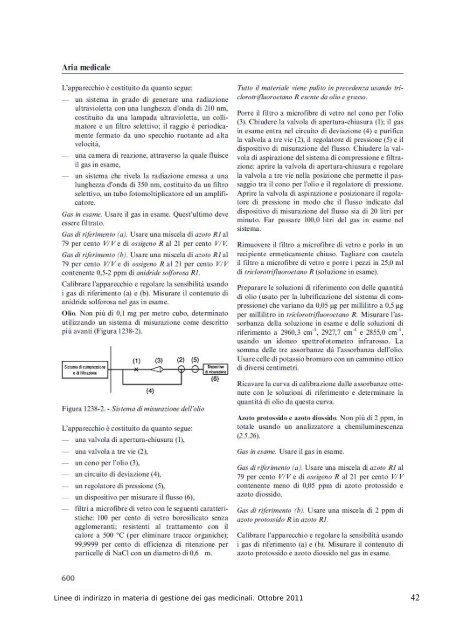 linee di indirizzo in materia di gestione dei gas medicinali - Saluter