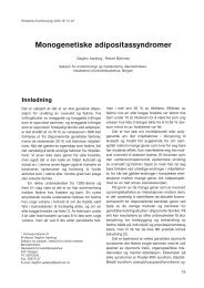 Monogenetiske adipositassyndromer - Pediatrisk Endokrinologi