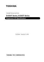 B-SX4T Series, B-SX5T Series Expansion I/O ... - Toshiba Tec Italia