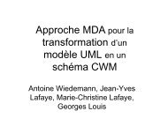 Approche MDA pour la transformation d'un modèle UML en un ...