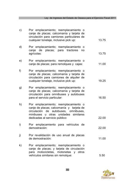 Ley de Ingresos del Estado de Oaxaca - Secretaria de Finanzas