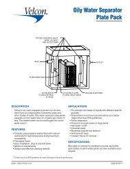 Oily Water Separator Plate Pack - Datasheet #2020 - Velcon Filters