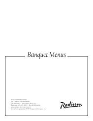 Banquet Menus - Radisson.com