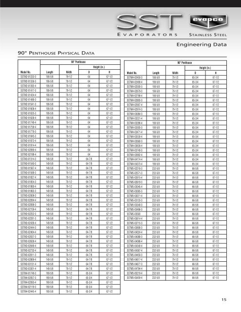 SST Engineering Brochure - Evapco