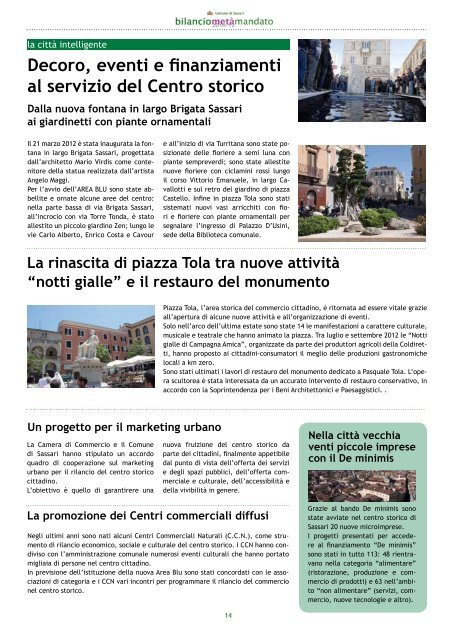 bilanciometÃ mandato - Comune di Sassari