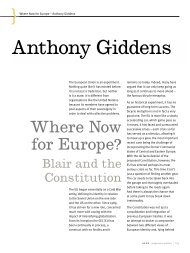 Anthony Giddens - Policy Network