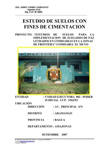 ESTUDIO DE SUELOS CON FINES DE CIMENTACION