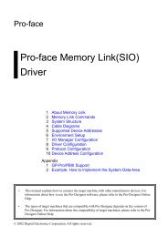 Pro-face Memory Link (SIO) Driver - Pro-face America HMI Store
