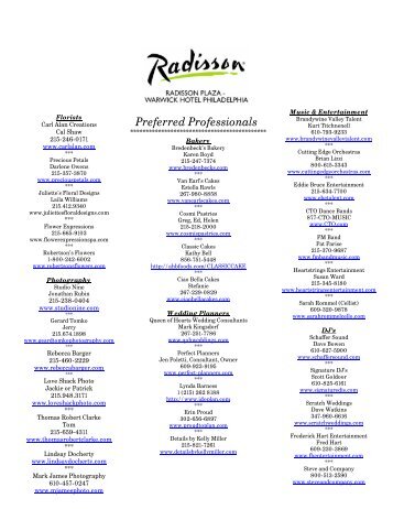 Preferred Professionals - Radisson.com