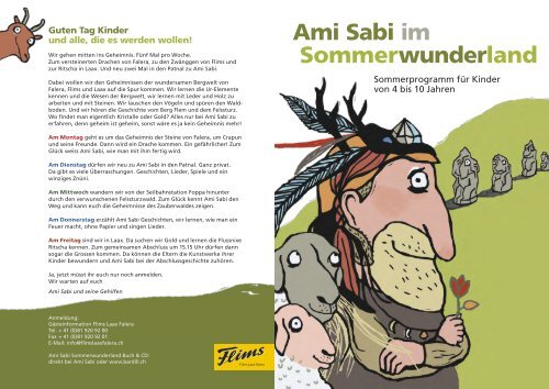Ami Sabi im Sommerwunderland (pdf) - Flims