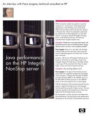 Java performance on the HP Integrity NonStop server Java ...