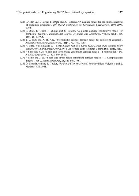 âComputational Civil Engineering - "Intersections" International Journal